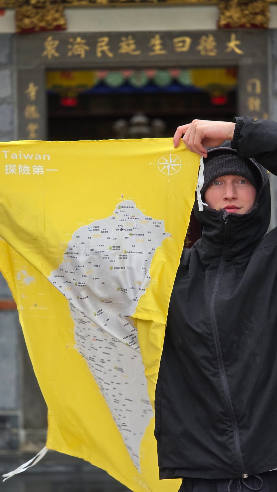 I journey from Bali taking a boat across the river to Tamsui